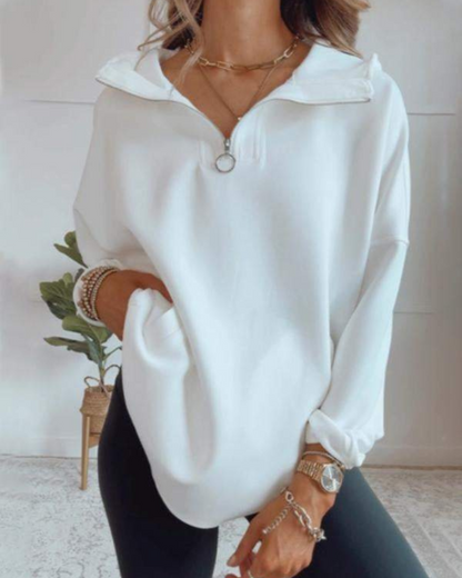 Delisa™ | Quarter Zip Oversized Comfy Hoodie