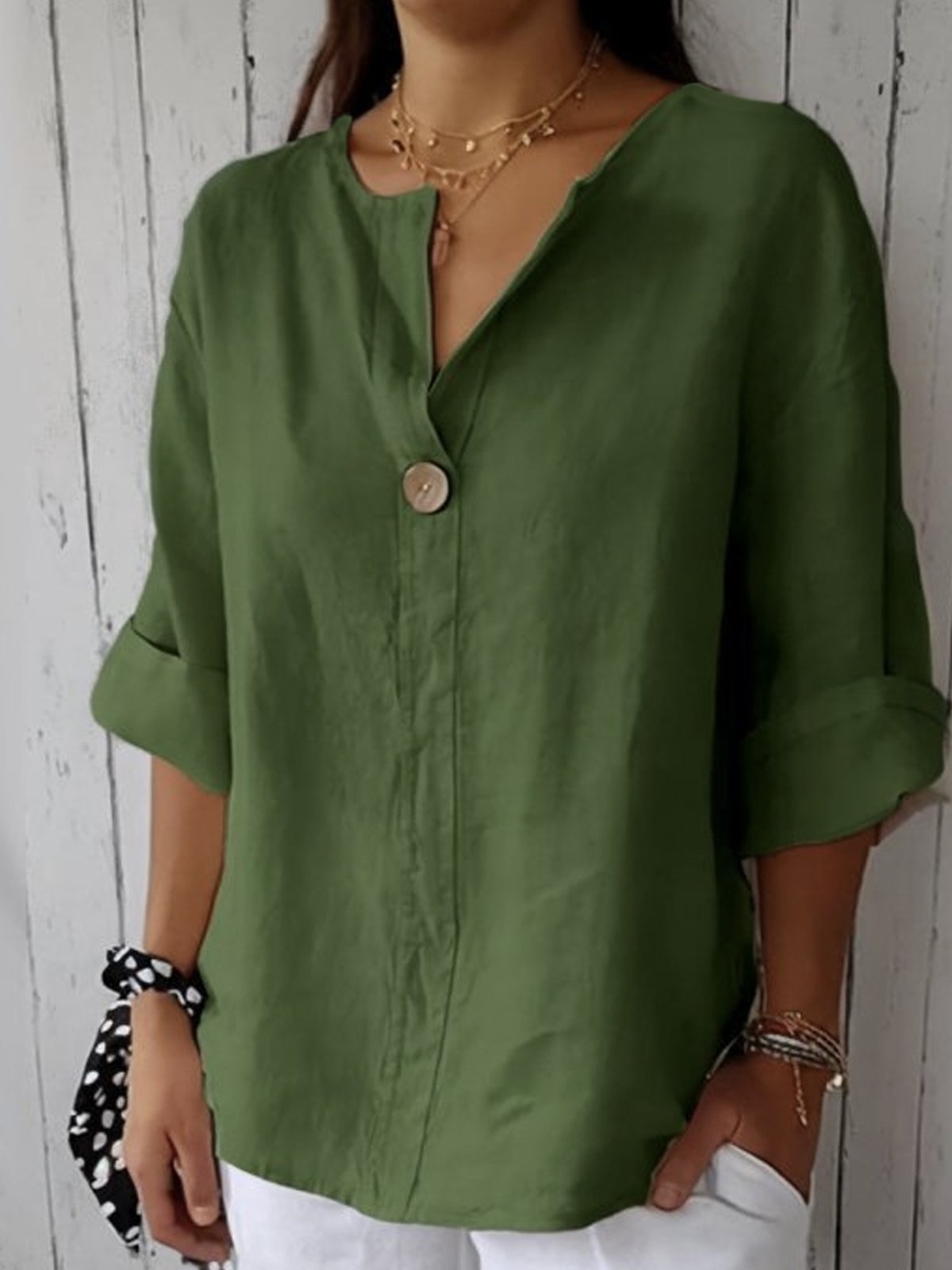 Naomi™ | Casual V-neck Blouse