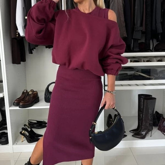 Velorie™ | Sweatvest & Skirt Set
