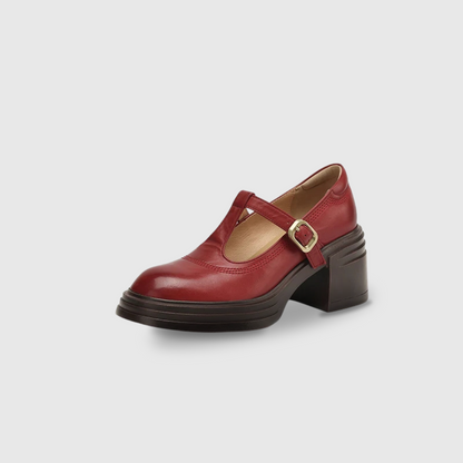Elvana Chunky Pumps Mary Janes