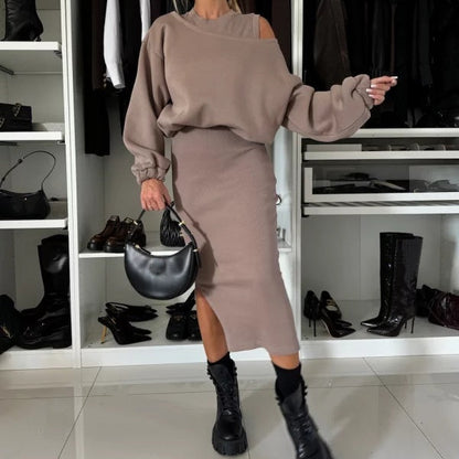 Velorie™ | Sweatvest & Skirt Set