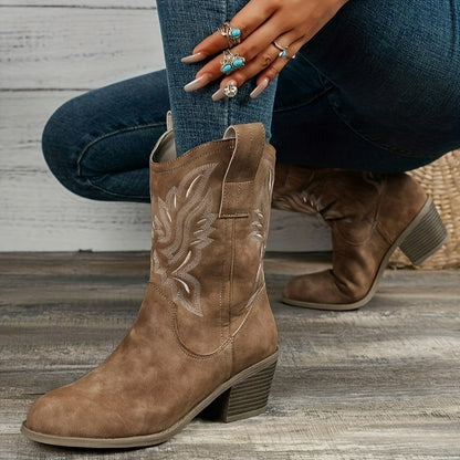Teana | Western Mid Calf Boots