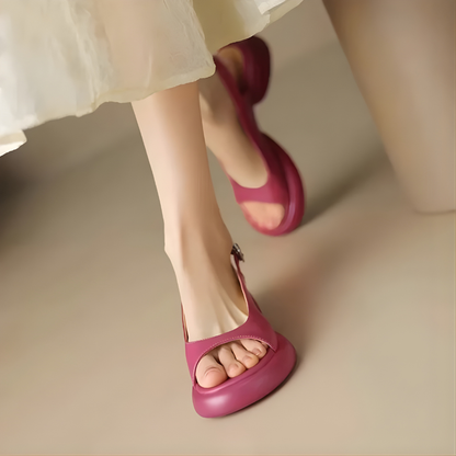 Mya | Luxe Summer Peep-Toe Block Heels