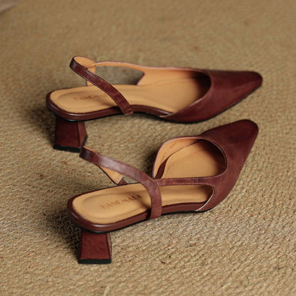 Arlise Leather Slingback Pumps