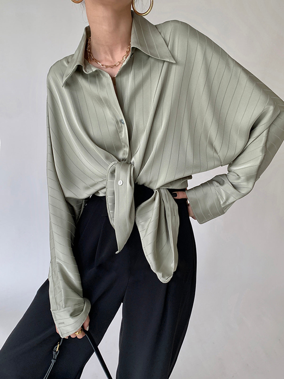 Charlotte™ | Oversized Button Up Collared Shirt