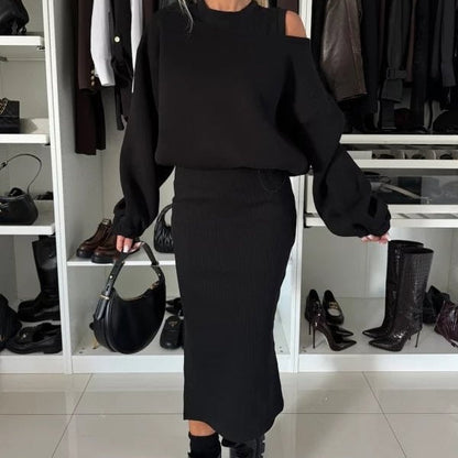 Velorie™ | Sweatvest & Skirt Set