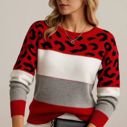Charlene | Elegant Leopard Print Sweater