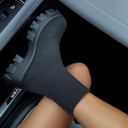 Women's Platform Ankle Boots - Comfortable Stretchy Fit