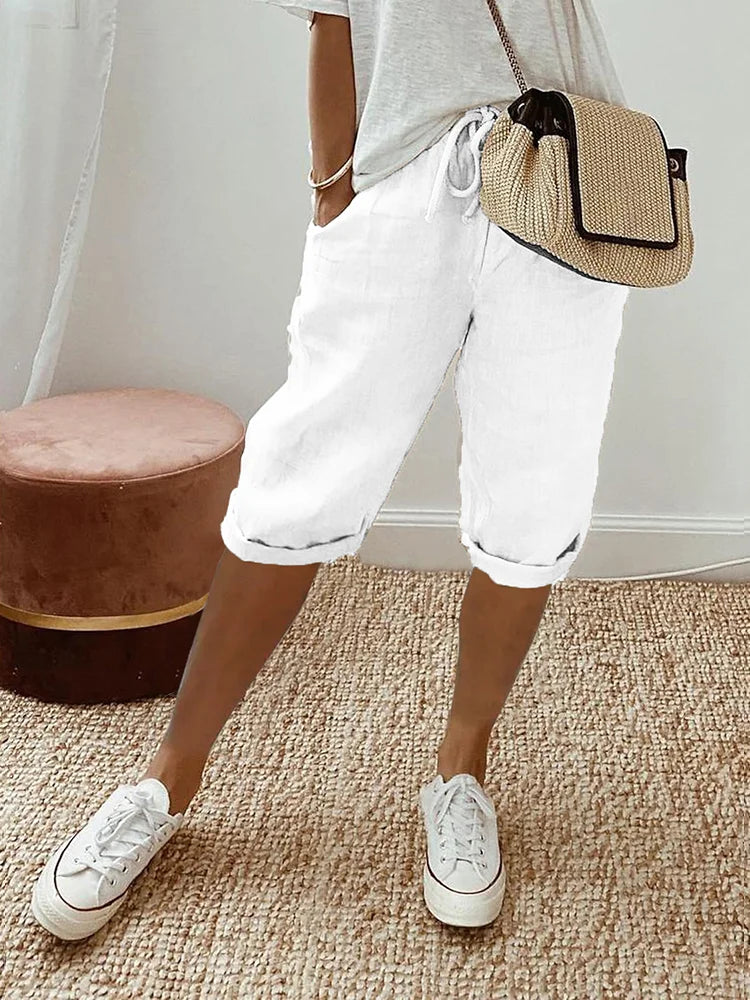 Laluna | Cotton Linen Women's Shorts