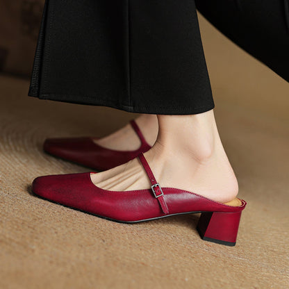 Meyra Leather Mules