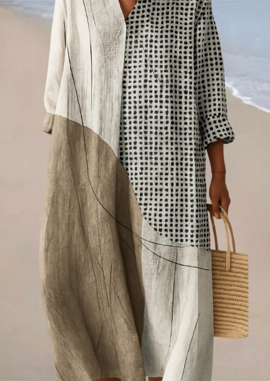 Dunelle™ | Dune & Grid Dress