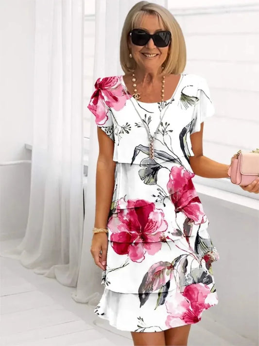 Eliane – Elegant Flowing Dress with Ruffles