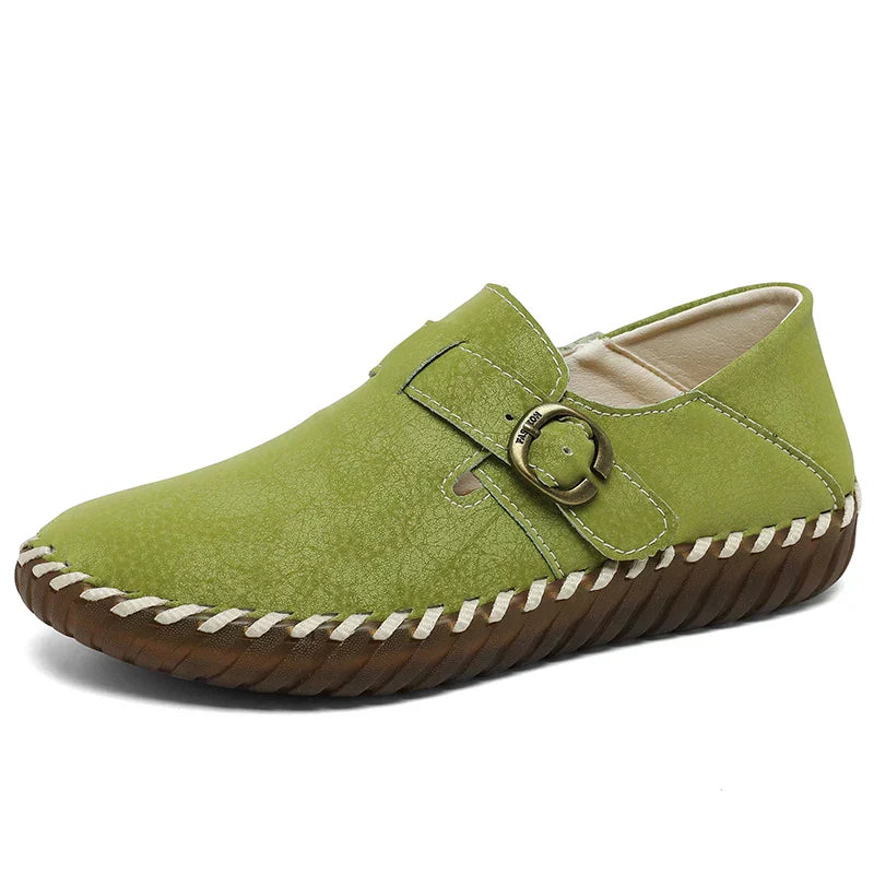 Faux-Leather Orthopedic Shoes with a Soft Supportive Fit