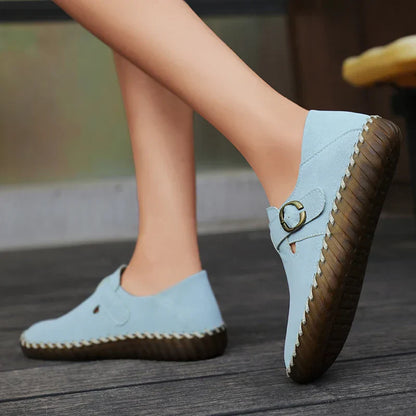 Faux-Leather Orthopedic Shoes with a Soft Supportive Fit