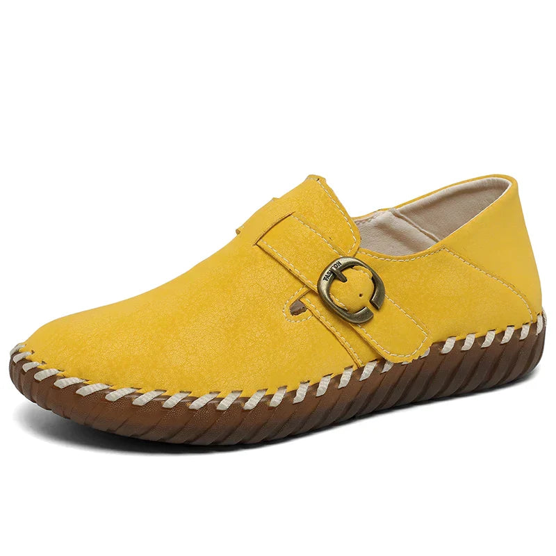 Faux-Leather Orthopedic Shoes with a Soft Supportive Fit