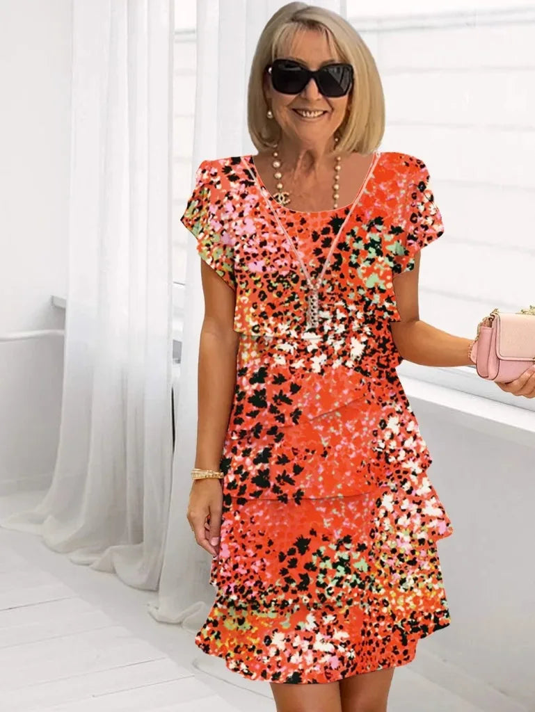 Brigitte – Elegant Flowing Dress with Ruffles