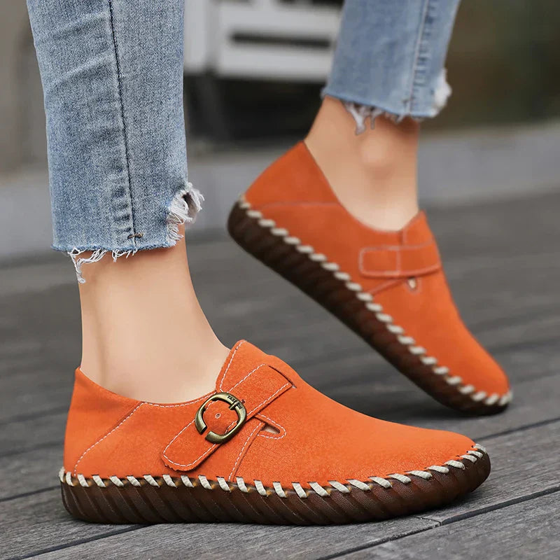 Faux-Leather Orthopedic Shoes with a Soft Supportive Fit