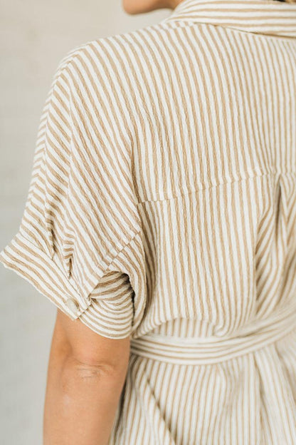 Theoline™ | Premium Striped Shirt Dress