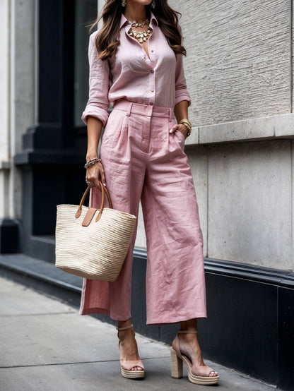 Linen™ | Capri Pants & Tee Set