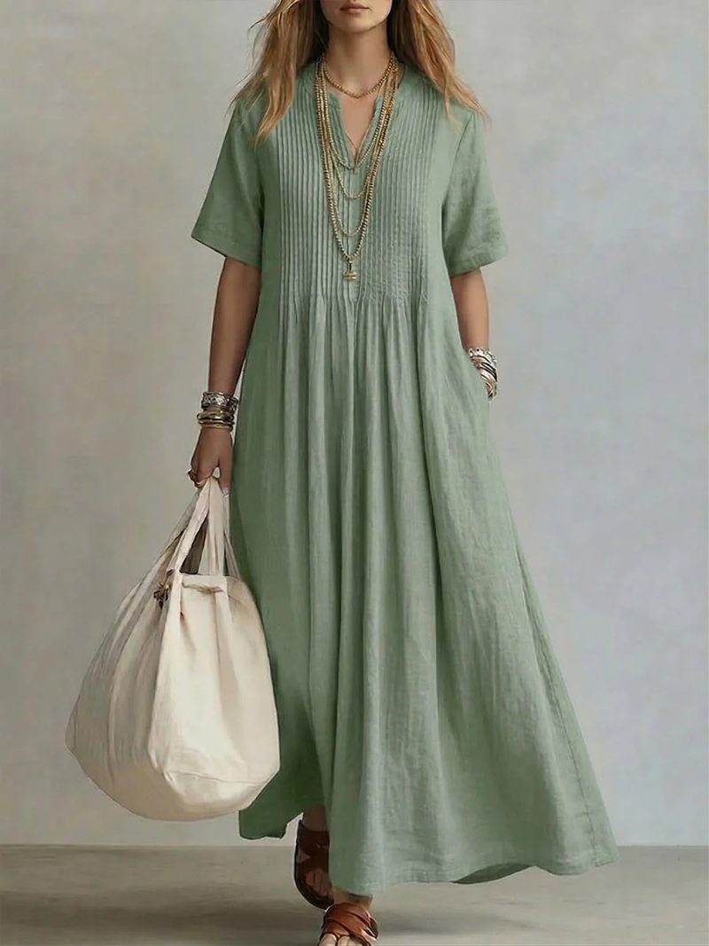 Dina Pleated & Long Dress