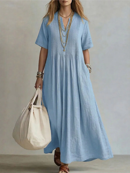 Dina Pleated & Long Dress