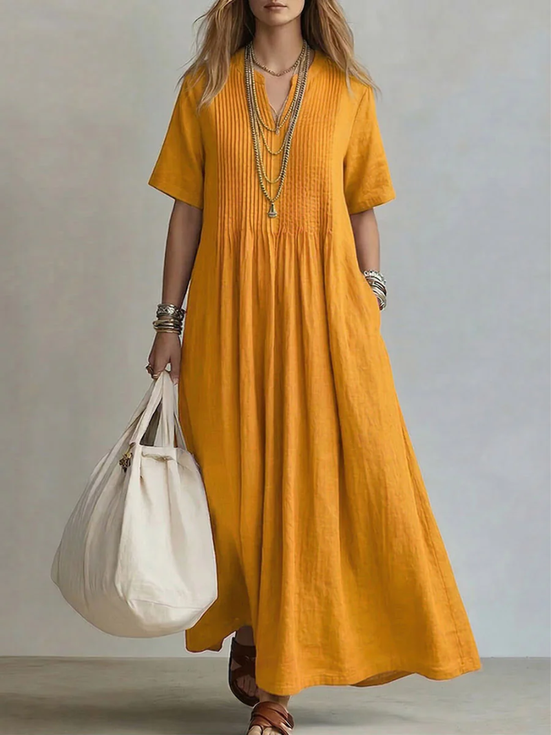 Dina Pleated & Long Dress