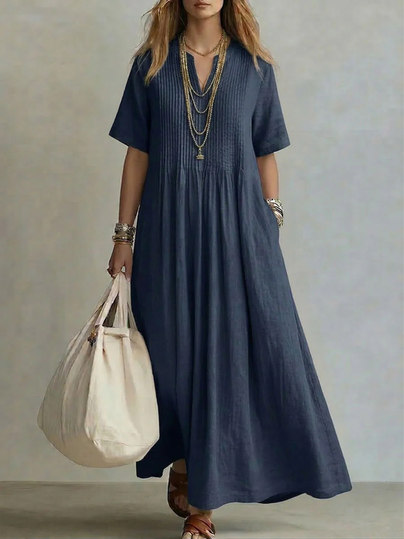 Dina Pleated & Long Dress