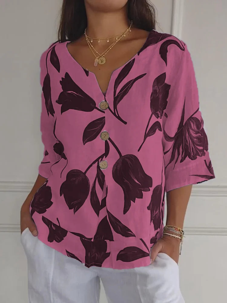 Dahlia™ | Blossom Print Blouse