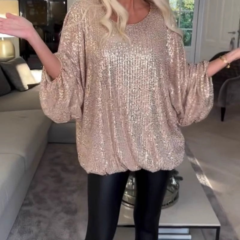 Amélis™ | Shimmer Loose Fit Blouse