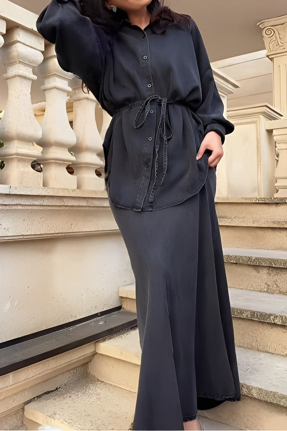 Noelle™ | Long-Sleeved Tie-Drawstring