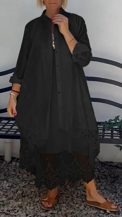 Pamela™ | Women's Lace Frock Set (Frock and Cardigan）